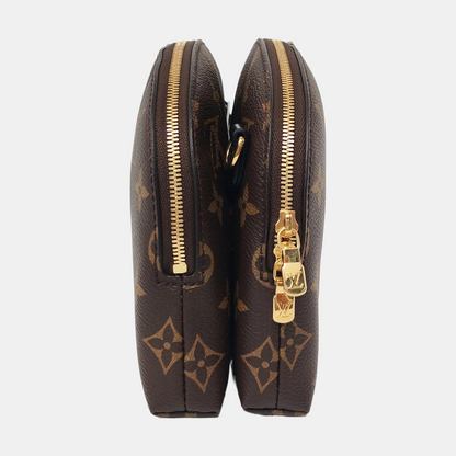 LOUIS VUITTON BE ALMA Brown coated canvas monogram shell bag shoulder bag crossbody bag with gold hardware 2 removable shoulder straps and complete accessories-(SKU)-960305671