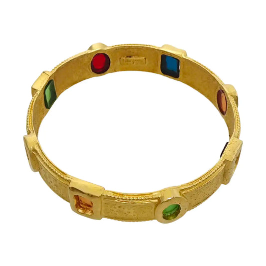 FERRAGAMO Gold Alloy Crystal Encrusted Bracelet Perimeter21cm-(SKU)-939045441