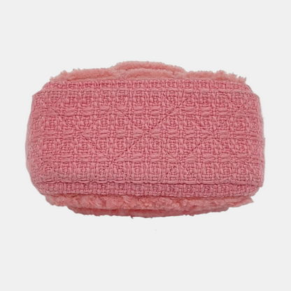 CHANEL CLASSIC FLAP Mini Pink Wool Grained Quilted Flap Bag Crossbody Shoulder Bag with Gold Hardware and 30 Opening-(SKU)-960500213