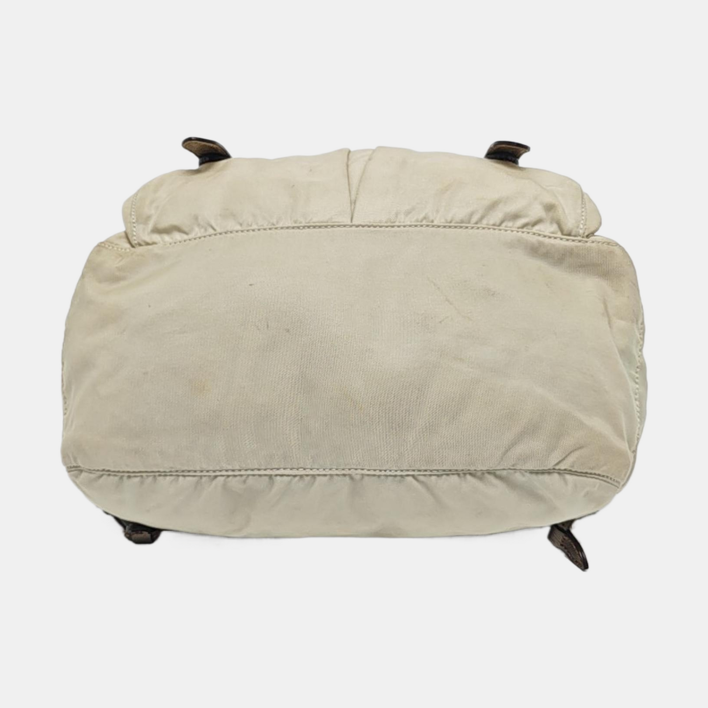 PRADA Beige Nylon Single Shoulder Bag Golden hardware Removable shoulder strap-(SKU)-960248110