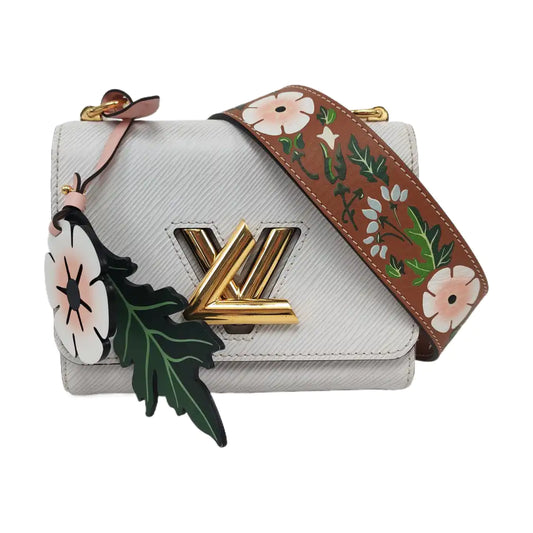 LOUIS VUITTON TWIST Small White EPI Calfskin Water Ripple Pattern Shoulder Bag with Removable Strap-(SKU)-960360137