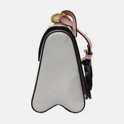 LOUIS VUITTON TWIST Small White EPI Calfskin Water Ripple Pattern Shoulder Bag with Removable Strap-(SKU)-960360137