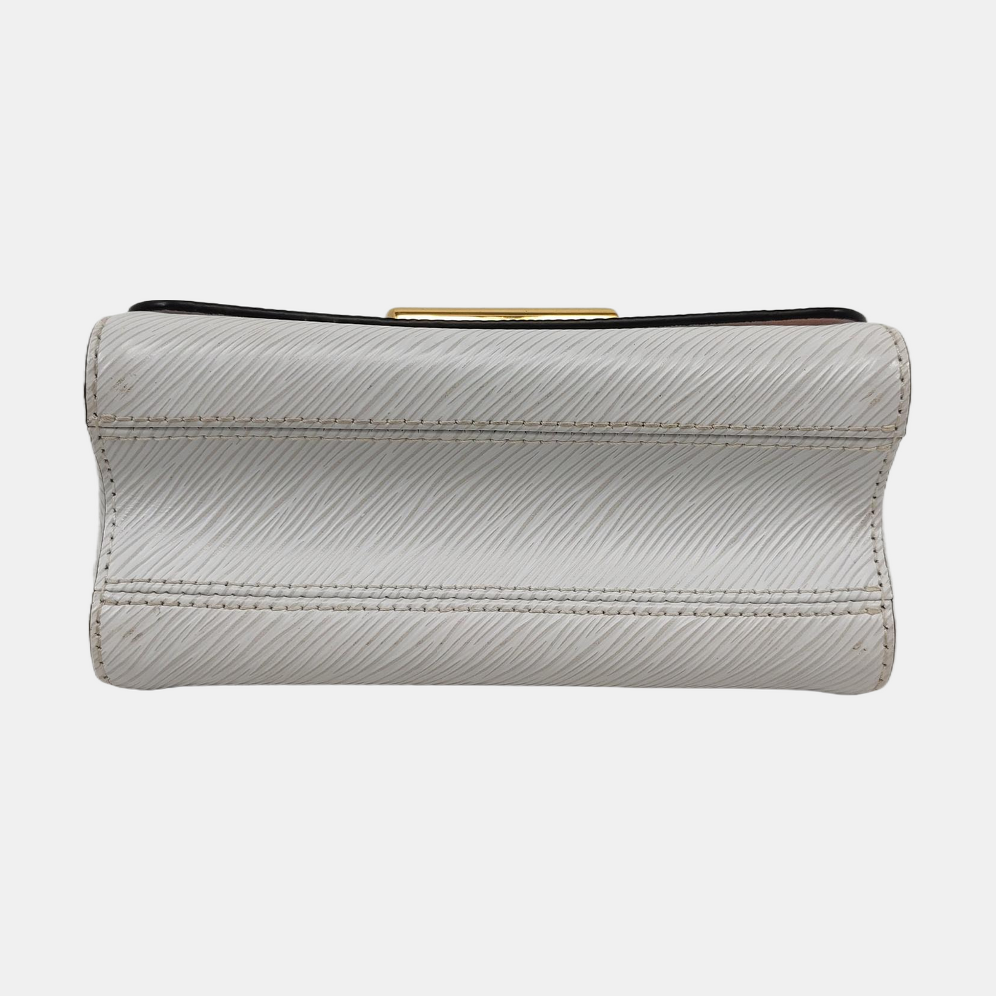 LOUIS VUITTON TWIST Small White EPI Calfskin Water Ripple Pattern Shoulder Bag with Removable Strap-(SKU)-960360137
