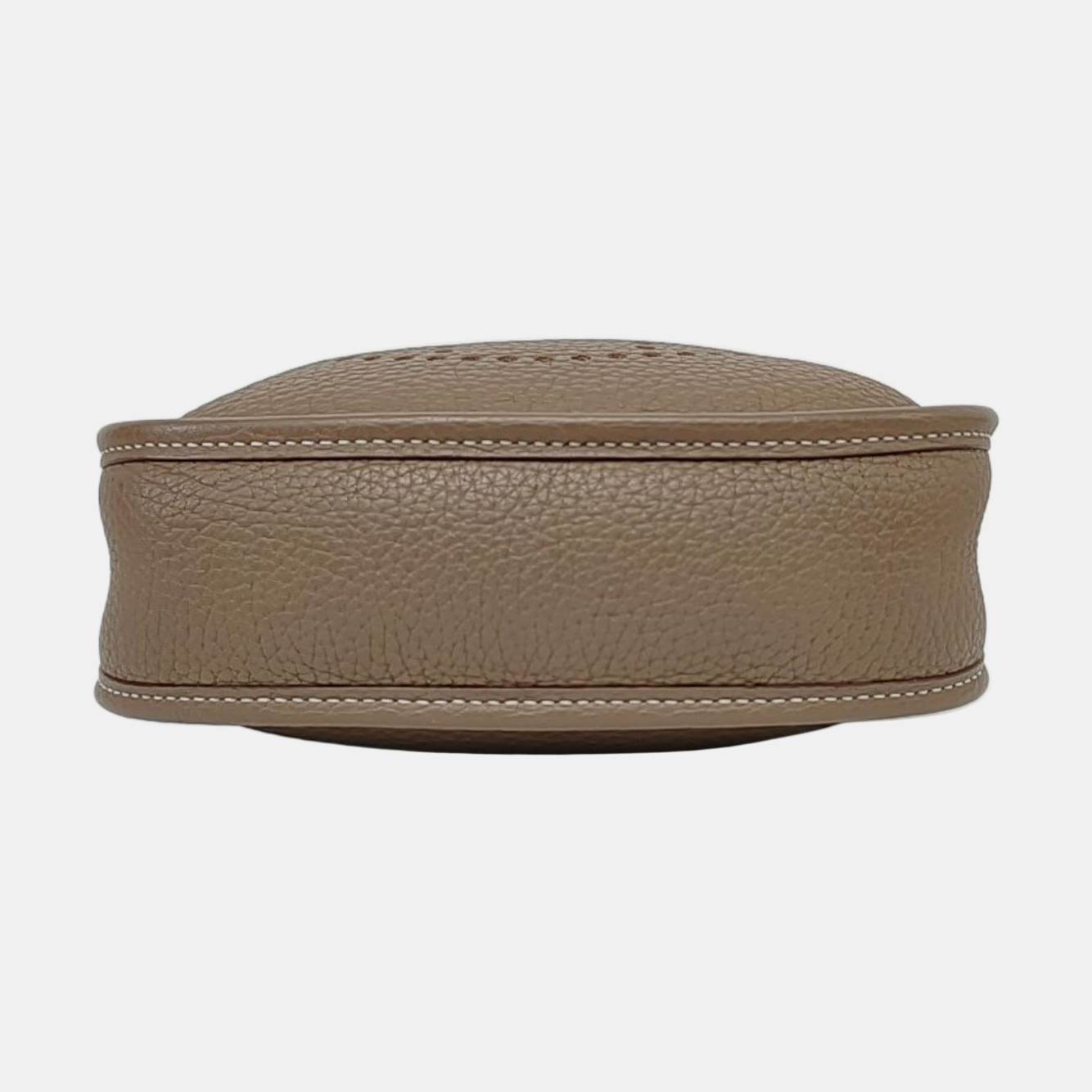 HERMÈS Evelyne TPM elephant grey Clemence leather perforated Evelyne crossbody bag shoulder bag removable shoulder strap-(SKU)-960329807