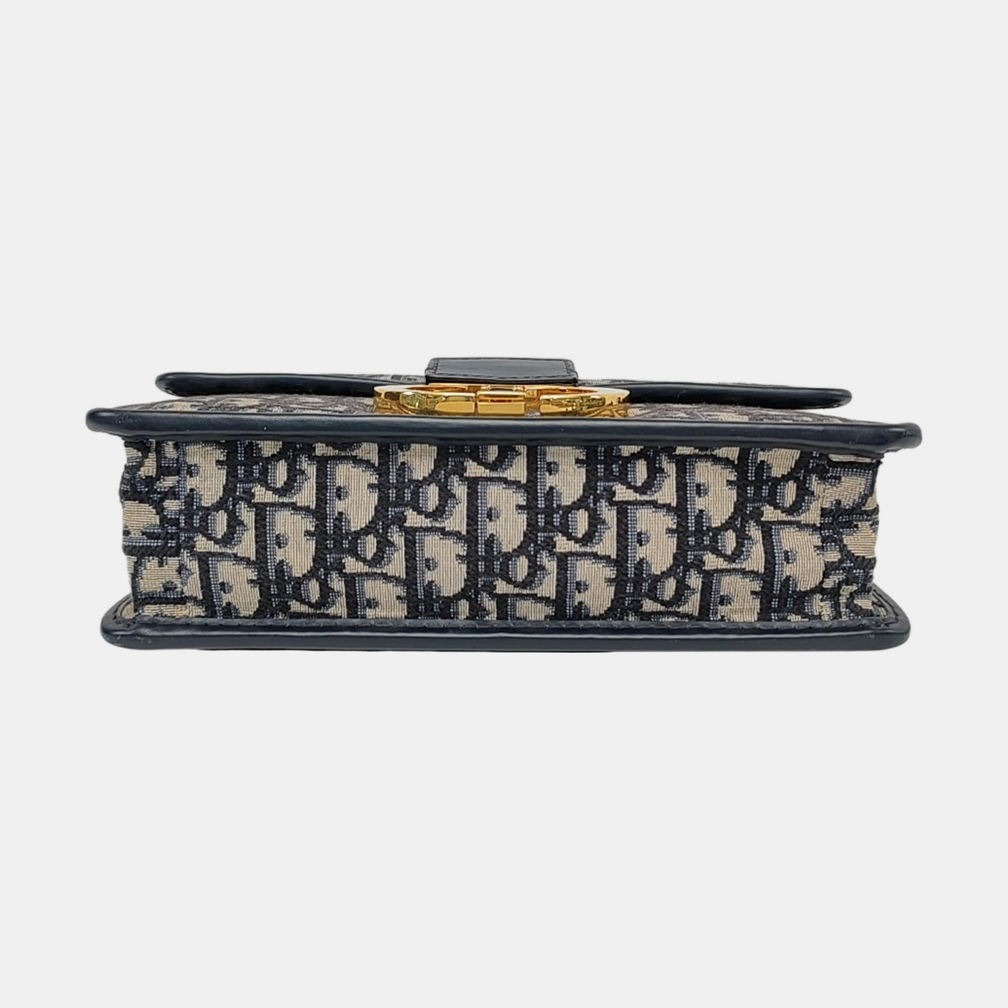 DIOR 30 Montaigne Blue Canvas Monogram Embossed Montaigne Bag Shoulder Bag with Detachable Strap-(SKU)-970899095