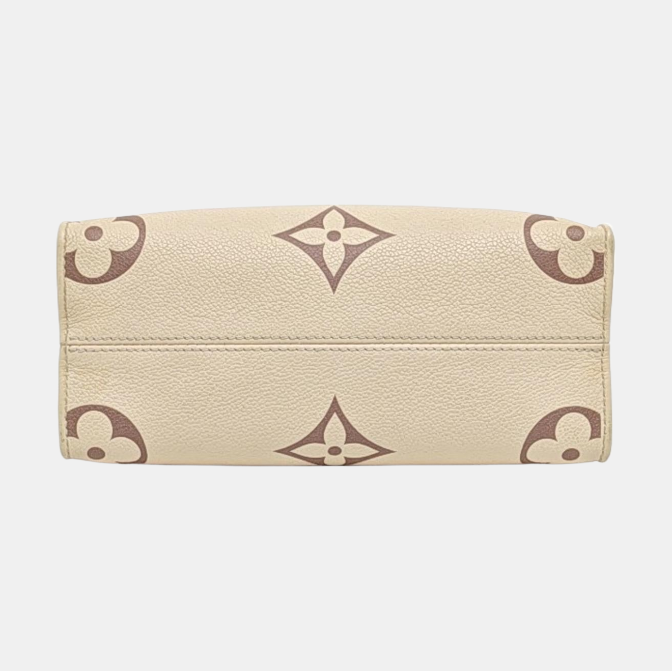 LOUIS VUITTON ONTHEGO Small White Leather Monogram Damier Ebene Jungle Bag Single Shoulder Bag Tote Bag Crossbody Bag with Gold Hardware and Detachable Shoulder Strap-(SKU)-960513551