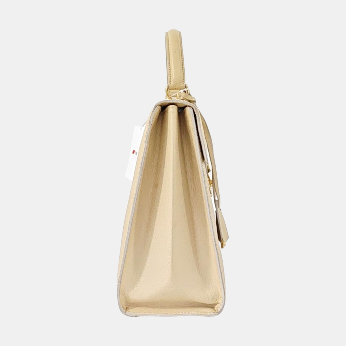 GUCCI Vintage Kelly Beige Leather Single Shoulder Bag Handbag Golden hardware Removable shoulder strap-(SKU)-951806628