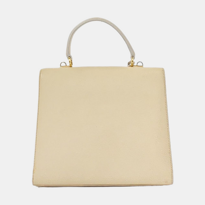 GUCCI Vintage Kelly Beige Leather Single Shoulder Bag Handbag Golden hardware Removable shoulder strap-(SKU)-951806628