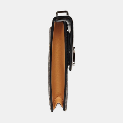 BURBERRY Robin 棕色涂层帆布TBSingle Shoulder Bag Crossbody Bag Silver Hardware Removable shoulder strap-(SKU)-960367103