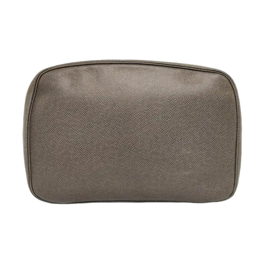 LOUIS VUITTON Grey Cowhide Clutch Bag Silver Hardware-(SKU)-960386024