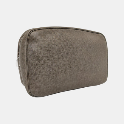 LOUIS VUITTON Grey Cowhide Clutch Bag Silver Hardware-(SKU)-960386024