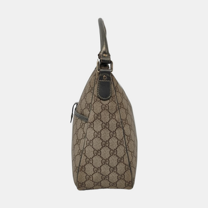 GUCCI Bardot Medium size Beige Coated Canvas Monogram Single Shoulder Bag Handbag Golden hardware-(SKU)-960390668
