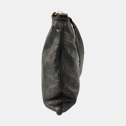 GUCCI GG Imprime Black Cowhide Monogrammed Quilted Crossbody Shoulder Bag Golden hardware-(SKU)-960401347