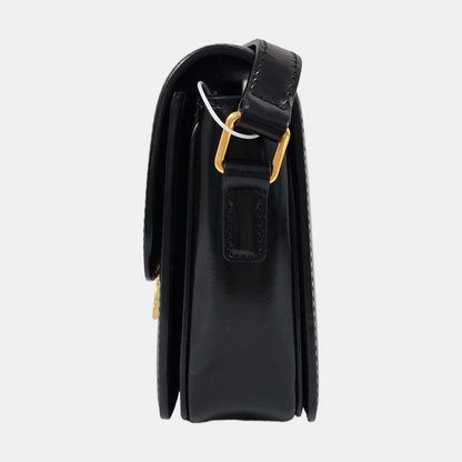 CELINE TRIOMPHE Small Black Cowhide Single Shoulder Bag Golden Hardware-(SKU)-960476690