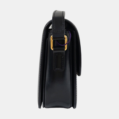 CELINE TRIOMPHE Small Black Cowhide Single Shoulder Bag Golden Hardware-(SKU)-960476690