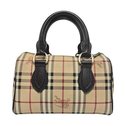 BURBERRY Medium size Khaki Coated Canvas War Horse Grain Handbag Golden hardware-(SKU)-960568597
