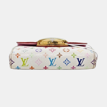 LOUIS VUITTON KOALA White Tricolor Coated Canvas Monogrammed Wallet Golden hardware-(SKU)-960507858