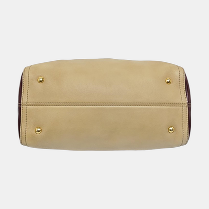 FENDI Chameleon Khaki Cowhide Single Shoulder Handbag Crossbody Bag Golden hardware Removable shoulder strap-(SKU)-960576924