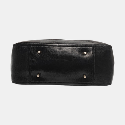 BURBERRY Somerford Black Leather Stud Single Shoulder Handbag Golden Silver Hardware Removable shoulder strap-(SKU)-960988293