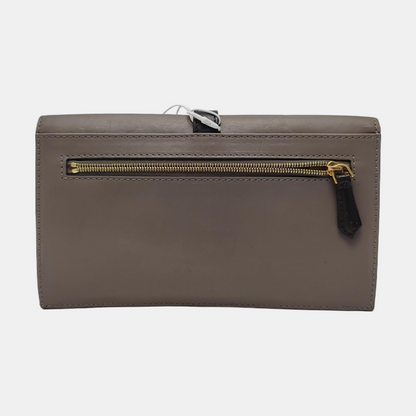 FENDI Gray Snake Skin Clutch Golden hardware-(SKU)-960716690