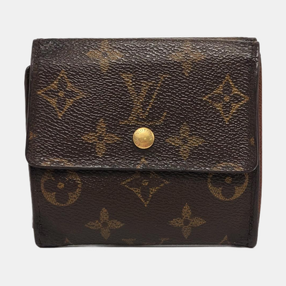 LOUIS VUITTON LUDLOW Brown coated canvas vintage wallet Golden hardware-(SKU)-938172821