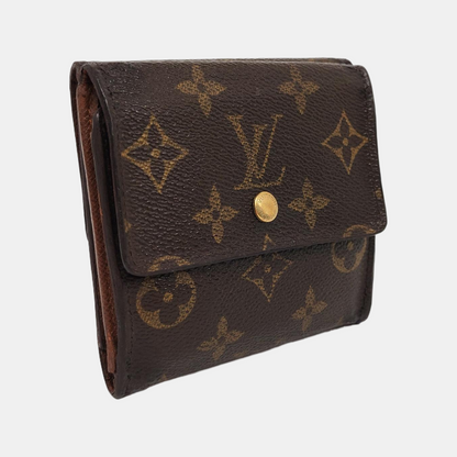 LOUIS VUITTON LUDLOW Brown coated canvas vintage wallet Golden hardware-(SKU)-938172821