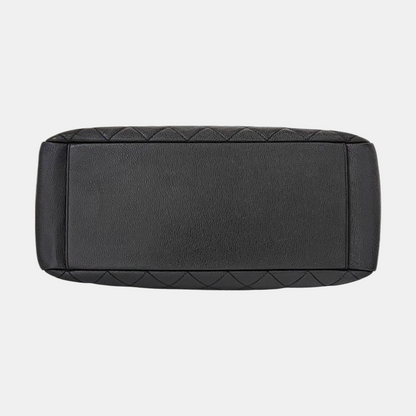 CHANEL CHANEL GST Large Black Calfskin Quilted Crossbody Shoulder Bag with Silver Hardware, 16K-(SKU)-961066652