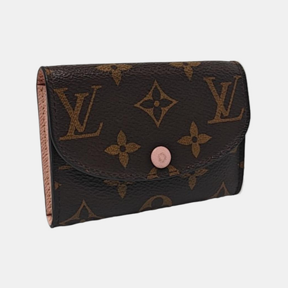 LOUIS VUITTON ROSALIE Brown coated canvas vintage wallet Golden hardware-(SKU)-952125197