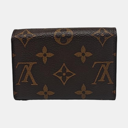LOUIS VUITTON ROSALIE Brown coated canvas vintage wallet Golden hardware-(SKU)-952125197