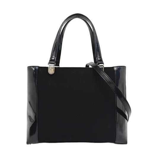 DIOR Tote bag Black Fabric Single Shoulder Bag Silver Hardware Pouch detachable shoulder strap-(SKU)-929190229