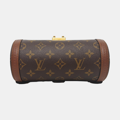 LOUIS VUITTON PAPILLON 19 Brown Coated Canvas Monogram Rivet Babylone Crossbody Bag Handbag Shoulder Bag Gold Hardware 2 Removable Straps-(SKU)-961022468