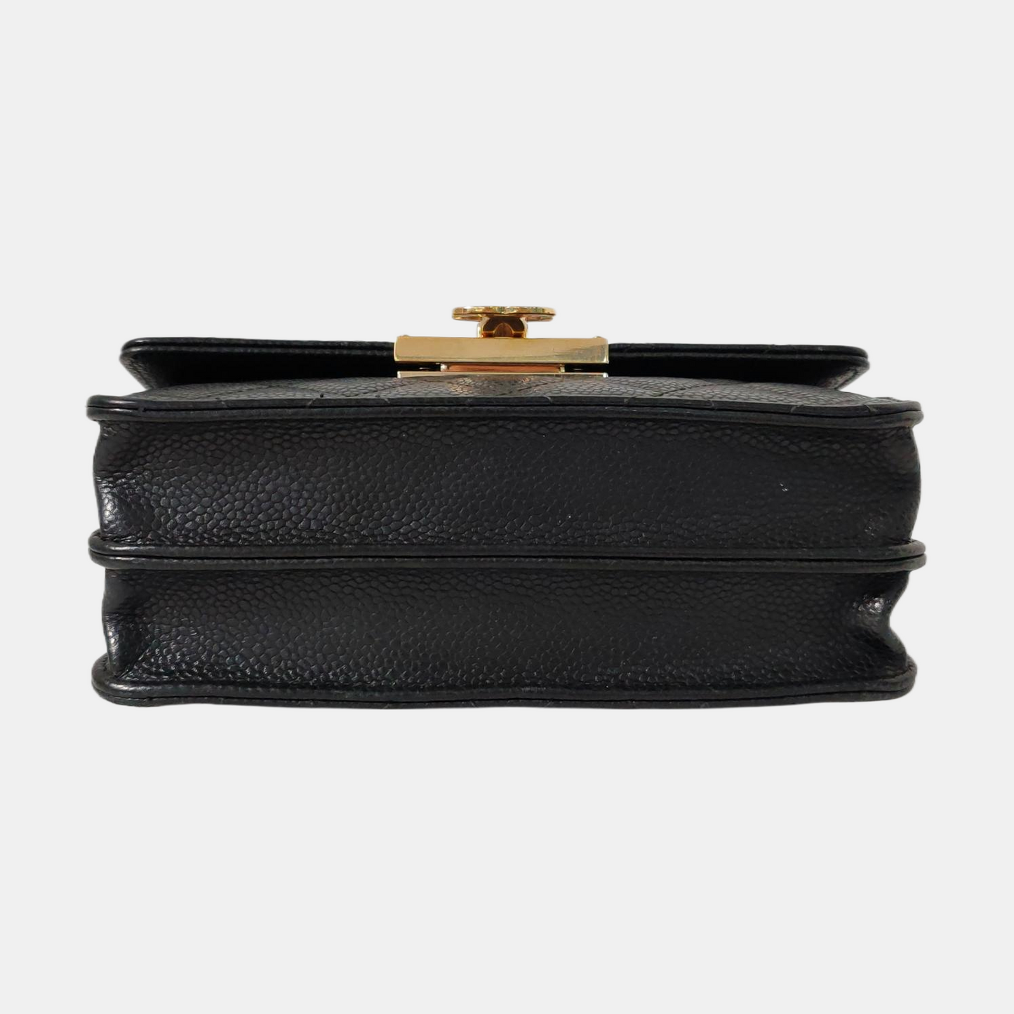 CHANEL DOUBLE CC Black Calfskin Quilted Leather Single Shoulder Bag Crossbody Bag Golden Hardware 25 Clasp-(SKU)-961310373