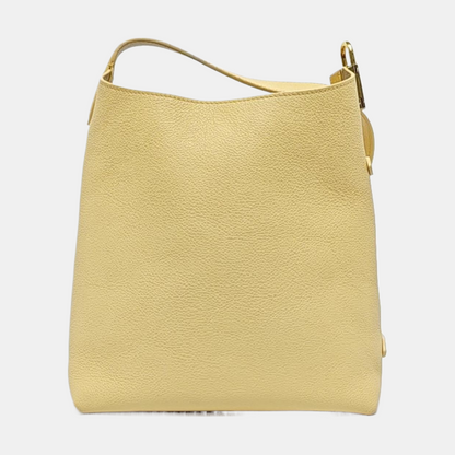 LOUIS VUITTON LOW KEY HOBO Small Mustard Yellow Leather Monogram Single Shoulder Bag with Detachable Strap-(SKU)-954611544