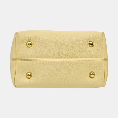 LOUIS VUITTON LOW KEY HOBO Small Mustard Yellow Leather Monogram Single Shoulder Bag with Detachable Strap-(SKU)-954611544