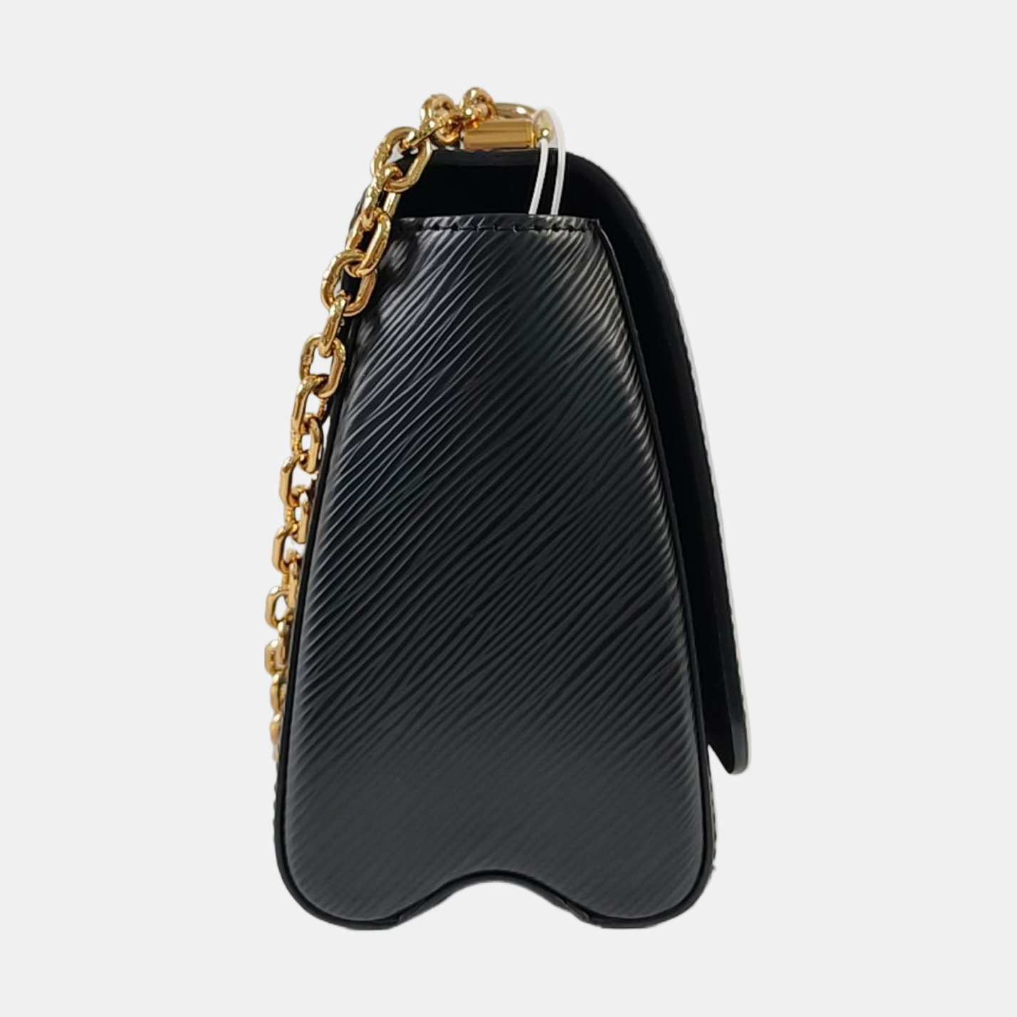 LOUIS VUITTON TWIST Medium size black EPI leather water wave crossbody bag single shoulder bag handbag golden hardware detachable shoulder strap accessories complete-(SKU)-961570654