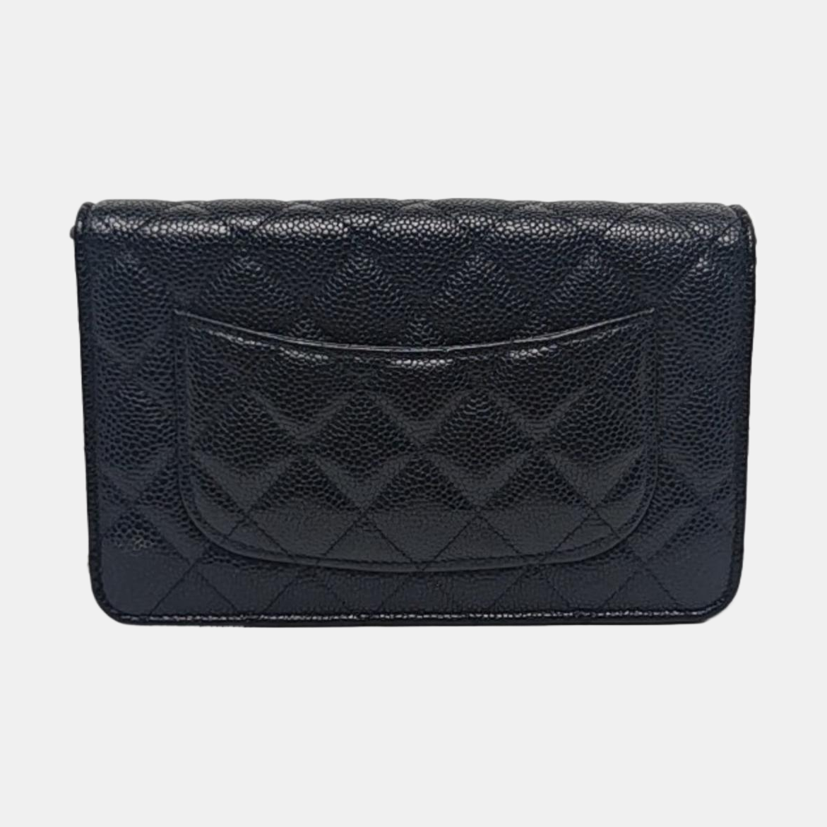 CHANEL WOC Black Caviar Leather Quilted Single Shoulder Bag with Gold Hardware-(SKU)-961837744