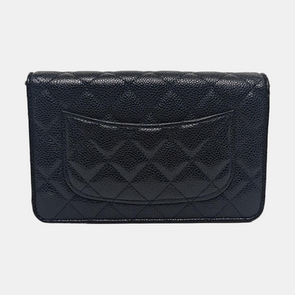 CHANEL WOC Black Caviar Leather Quilted Single Shoulder Bag with Gold Hardware-(SKU)-961837744