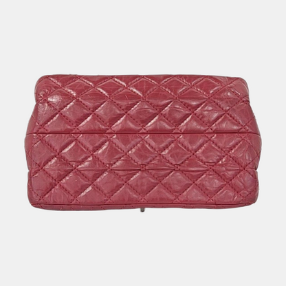 CHANEL 2.55 Red Calfskin Quilted Crossbody Shoulder Bag Black Hardware 16 Flap-(SKU)-961723854