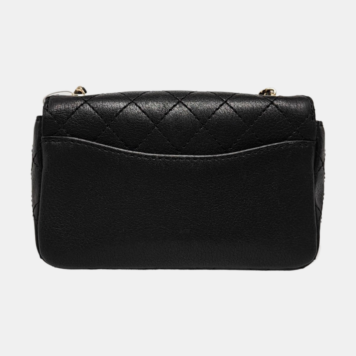 CHANEL NOW AND FOREVER Black Lamb Skin Quilted Crossbody, Shoulder Bag with Golden Hardware 27 Clasp-(SKU)-14471021