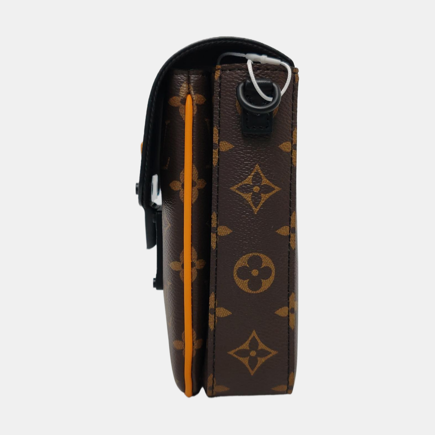 LOUIS VUITTON S LOCK Mini Brown Coated Canvas Vintage Crossbody Shoulder Bag Black Hardware Removable Strap-(SKU)-962210048