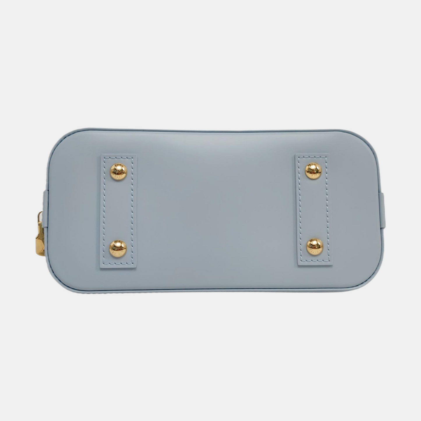 LOUIS VUITTON ALMA BB Light Blue EPI Leather Water Ripple Print Shell Bag Crossbody Bag Shoulder Bag Tote Bag Golden Hardware Removable Shoulder Strap-(SKU)-962018509