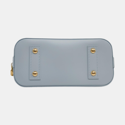 LOUIS VUITTON ALMA BB Light Blue EPI Leather Water Ripple Print Shell Bag Crossbody Bag Shoulder Bag Tote Bag Golden Hardware Removable Shoulder Strap-(SKU)-962018509