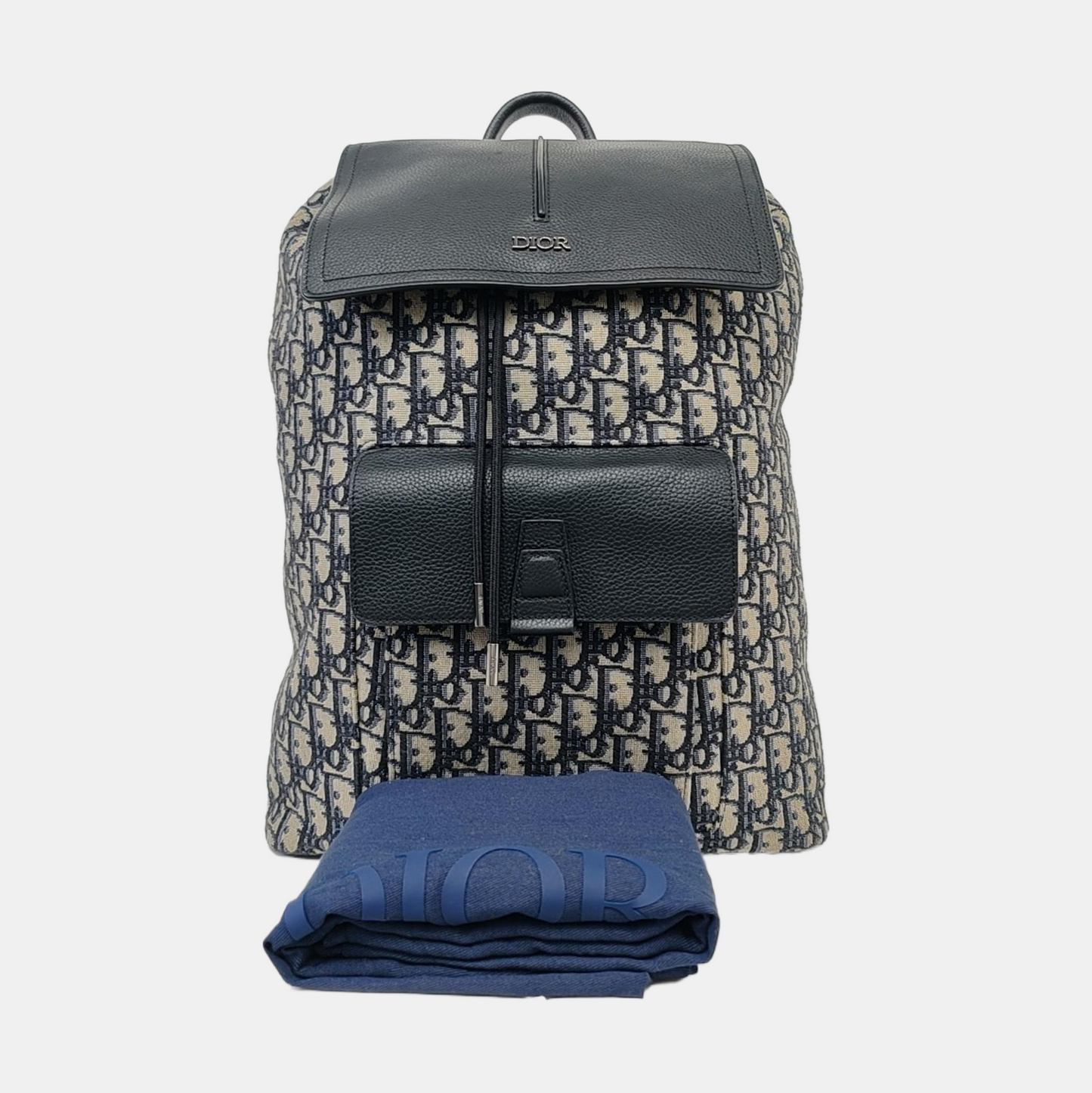 DIOR Motion Blue Canvas Backpack with Palladium Hardware-(SKU)-962296292