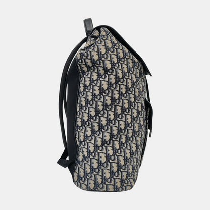 DIOR Motion Blue Canvas Backpack with Palladium Hardware-(SKU)-962296292