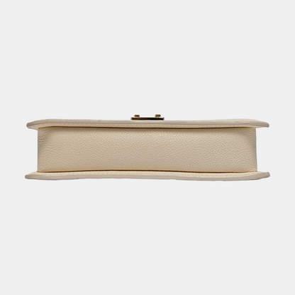 LOUIS VUITTON MÉTIS Beige Calfskin Monogram Embossed Shoulder Bag with Gold Hardware and Detachable Strap, Complete Accessories-(SKU)-962622859