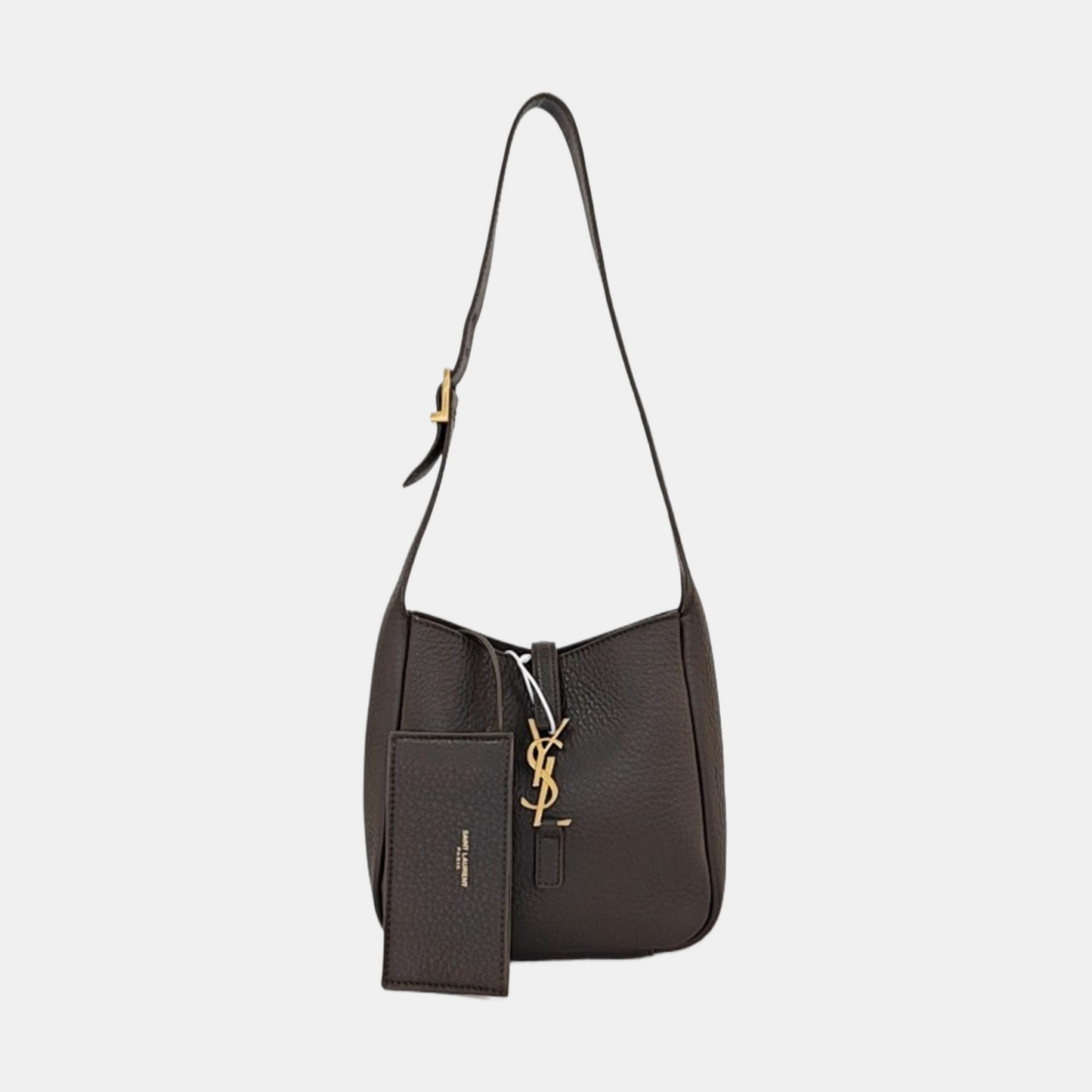 YSL LE 5 À 7 Taupe Leather Single Shoulder Bag Tote with Gold Hardware-(SKU)-954325802