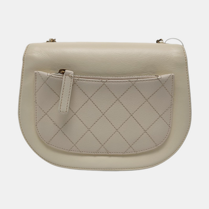 CHANEL COCO CURVE Small Beige Calfskin Quilted Shoulder Bag Tote Bag with Detachable Strap-(SKU)-963064920