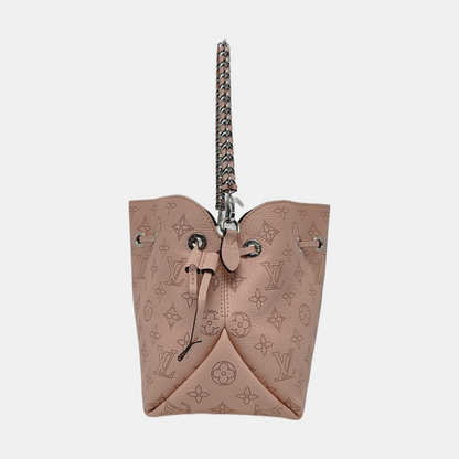 LOUIS VUITTON BELLA Pink Calfskin Monogram Woven Shoulder Bag Tote Crossbody Bag with Detachable Strap and Two Pouches-(SKU)-963123762