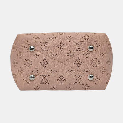 LOUIS VUITTON BELLA Pink Calfskin Monogram Woven Shoulder Bag Tote Crossbody Bag with Detachable Strap and Two Pouches-(SKU)-963123762