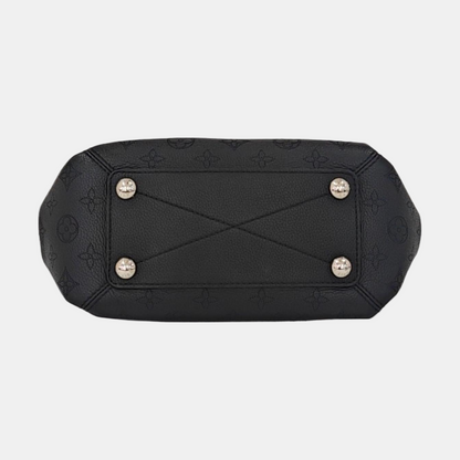 LOUIS VUITTON BABYLONE BB Black Calfskin Monogram Braided Shoulder Bag Tote Bag Silver Hardware Removable Strap-(SKU)-963487874